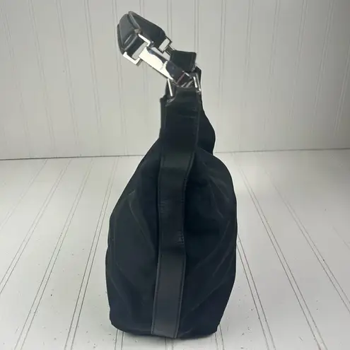 Gucci  Black Re Nylon Hobo Shoulder Bag