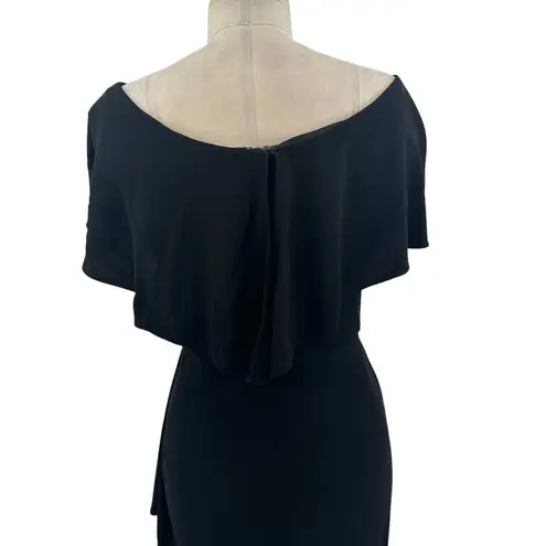 Rickie Freeman For Teri Jon Dress Formal Gown Ruffle Off