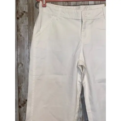 Maurice's Women's  White Capris Cropped Cuffed Pants Size 9/10