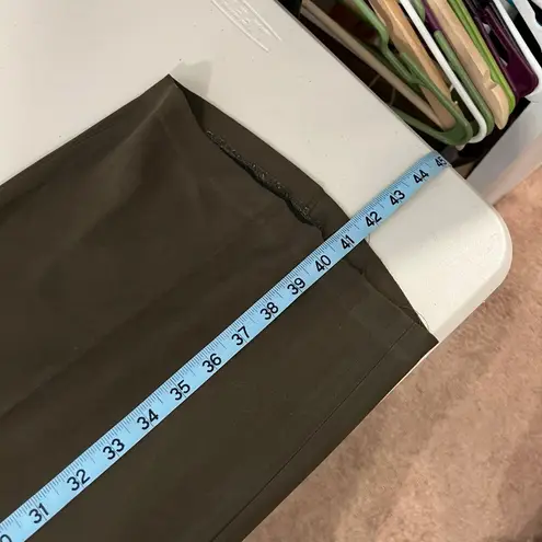 Coldwater Creek Olive Green High Rise Relaxed Wide Leg Trouser Pants Size 12