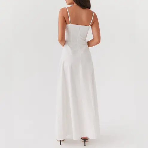 Peppermayo - Angelina Linen Maxi Dress - White