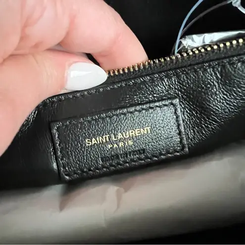 Saint Laurent  Large Sade Satin Envelope Clutch