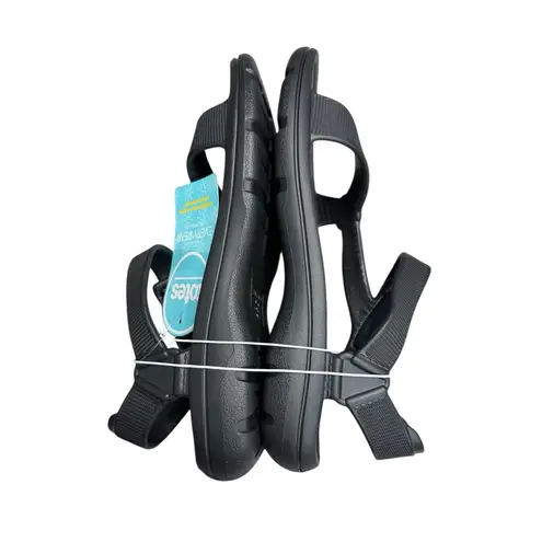 NEW Totes Sport Sandals Women 11 Black Riley Adjustable Waterproof Comfort