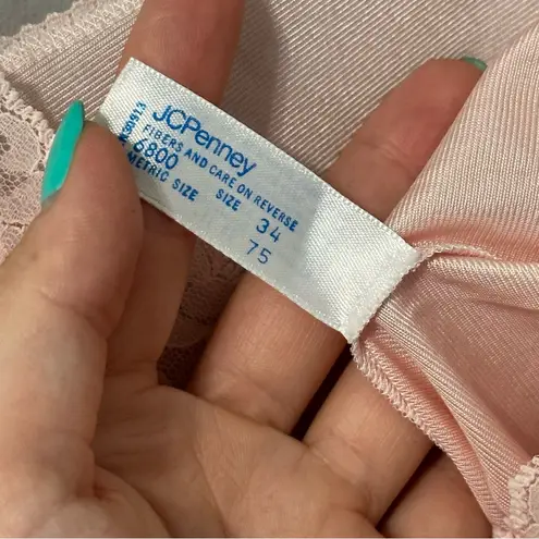 Vintage JC Penny USA Union Made Baby Pink Lace Camisole Size 34