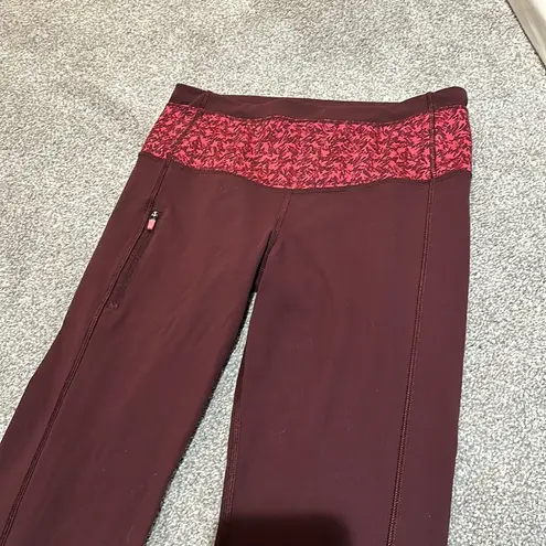 Lululemon  Can't Stop Pant II Bordeaux Drama Mountain Peaks Bon Bon size 6