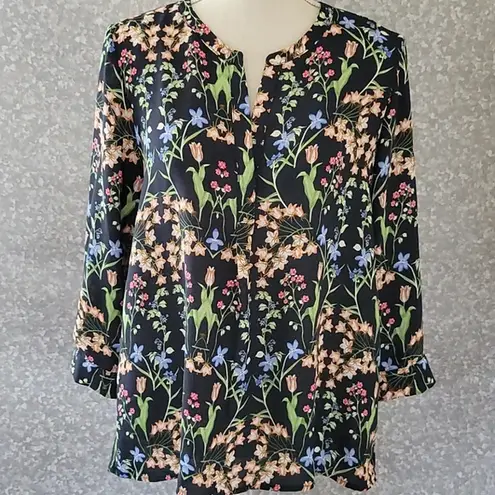 Dalia Collection  floral blouse size large