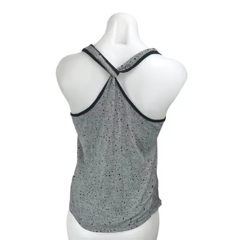 Koral Gray Sleeveless Eyelet Distressed Crossback Cami Camisole Tank Top Size S