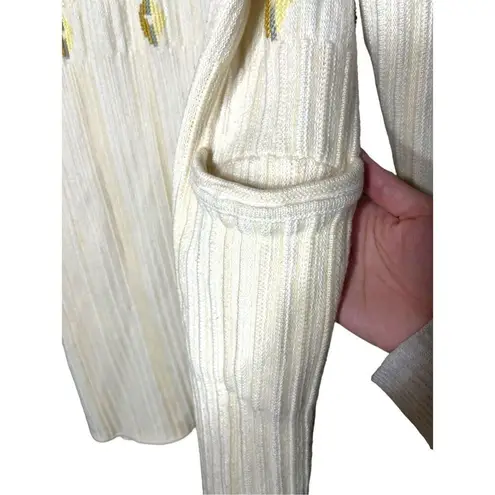 Vintage Cream Chunky Knit Long Duster Cardigan Size undefined
