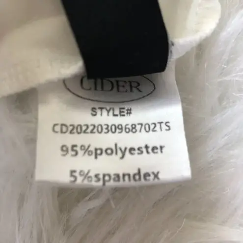 Cider Womens Pants L White Pleated Casual Linen Stretch Wide Pants NWT