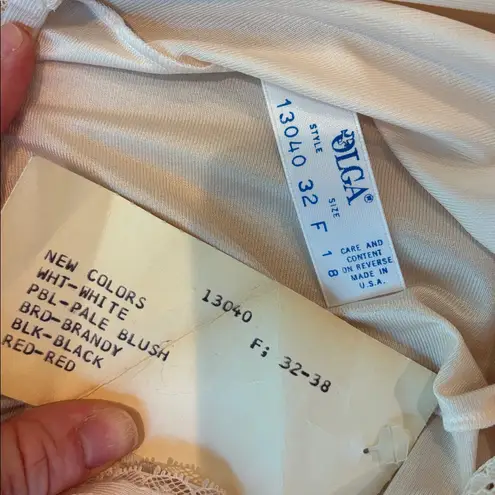 Vtg Olga Slip Dress Knee Length Cream NWT Deadstock Size Small White