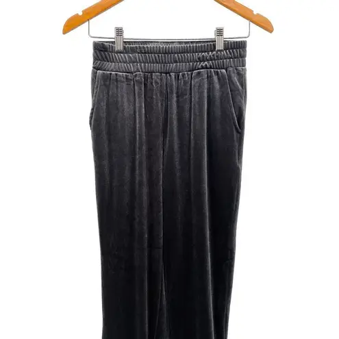 NUDE Crushed Velvet Joggers High Waisted Relaxed Loose Sweatpants Gray Small