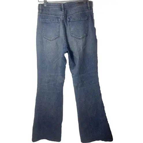 Blank Nyc Jeans Womens 29 Blue Flare The Waverly Stretch Low Rise Distressed