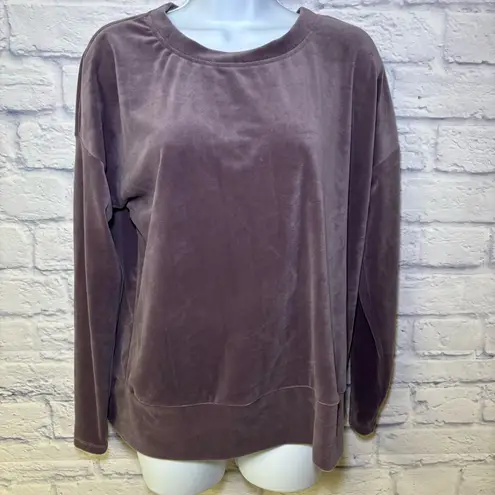 Cable & Gauge Sport Plush Velour Tracksuit Set Womens Medium Purple Top Pants