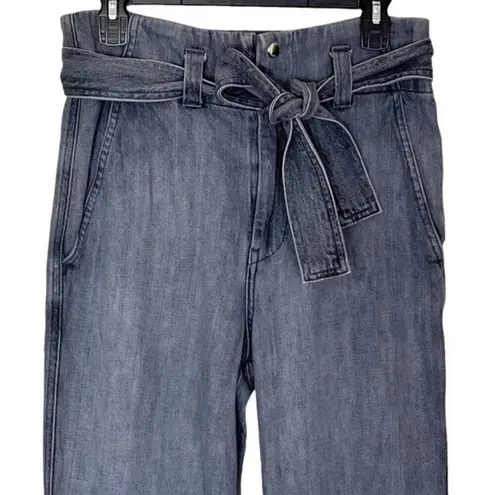 Overlover Abbott Paperbag Denim Pants Women’s Size 25 Grey Tapered 100% Cotton Gray