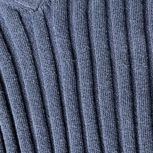 Sundance Navy Blue Ribbed Sweater Fitted Knit Top Fishermen Anglercore XS Y2k
