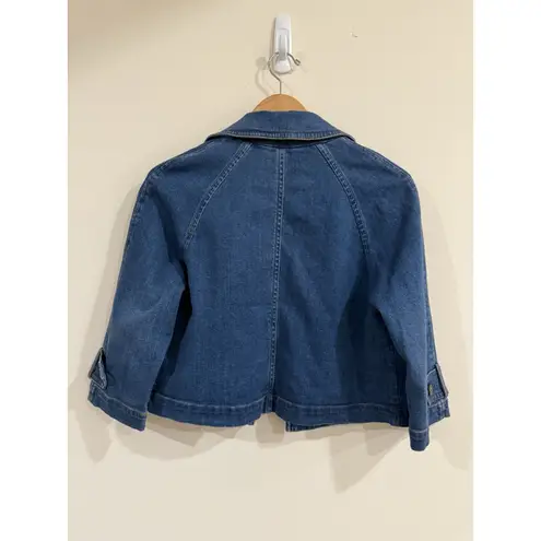 Lysse Jeanne Cropped Blue Denim Jacket Size XS Boho Classic Edgy Scandi Girl