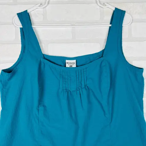 Columbia  Womens XL‎ Teal Tank Top Square Neck Sleeveless Casual Blouse