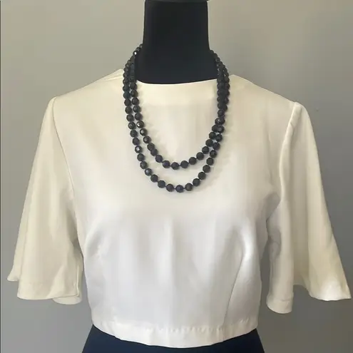 Black beads necklace vintage beads with a little sparkle