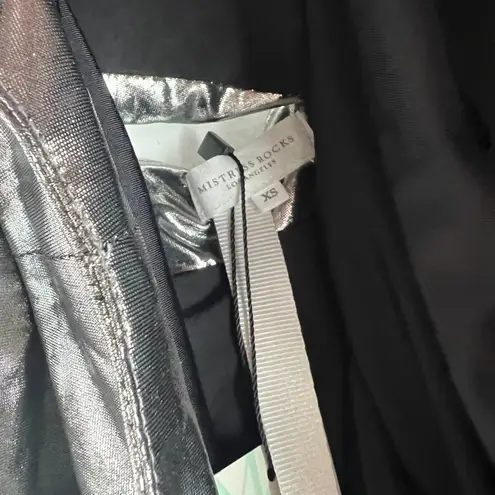 Mistress Rocks NWT Next Up Metallic Silver Mini Skirt Size XS NEW