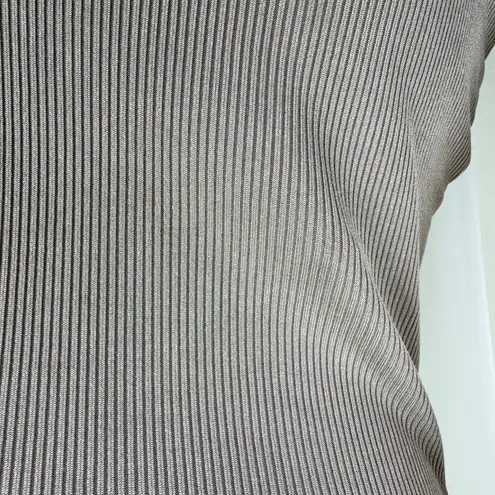 WMNS Nicholas Paola Zipper Front Ribbed Jumpsuit Unitard One Piece Sz XS Beige