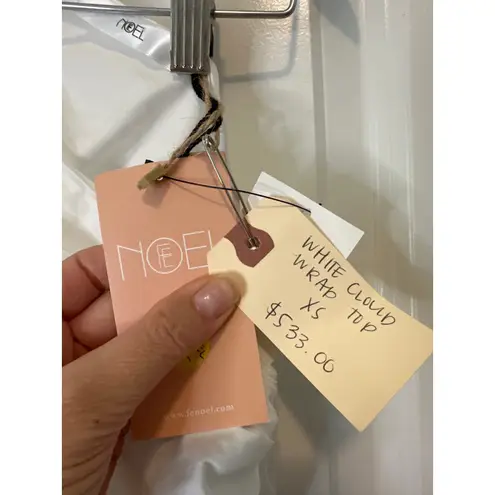 Fe Noel NWT White Cloud One Shoulder Cotton Wrap Top Size XS