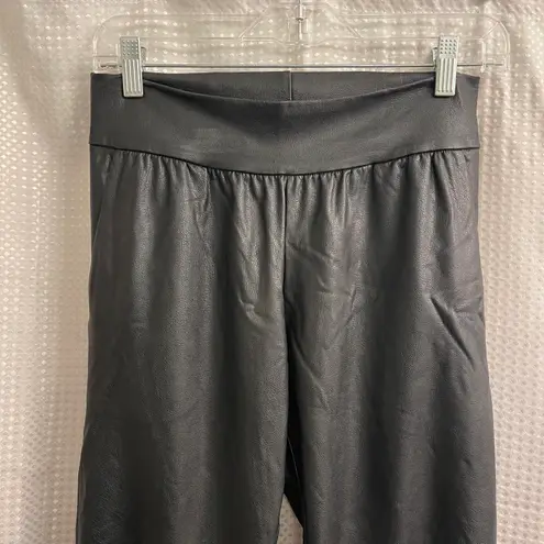 Commando Black Faux Leather Vegan Joggers XS