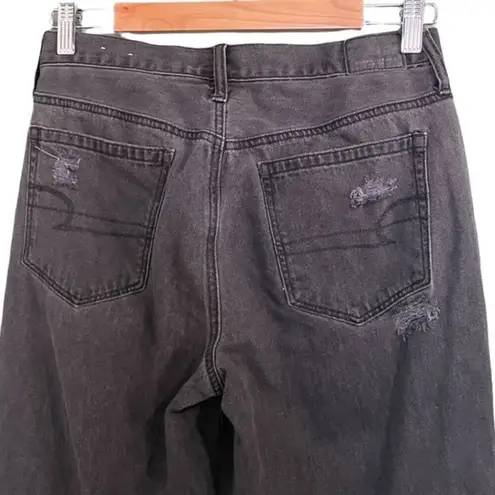 American Eagle  Jeans Ripped Vintage Hi Rise Black Wash Denim Women's Size 6