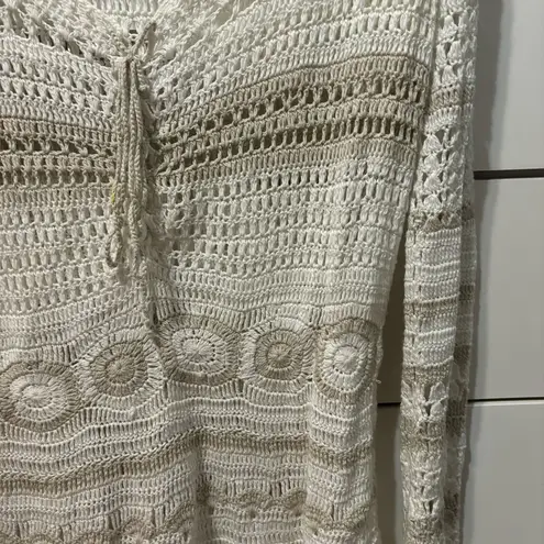 autumn cashmere Y2K Knit Tan & White Sweater