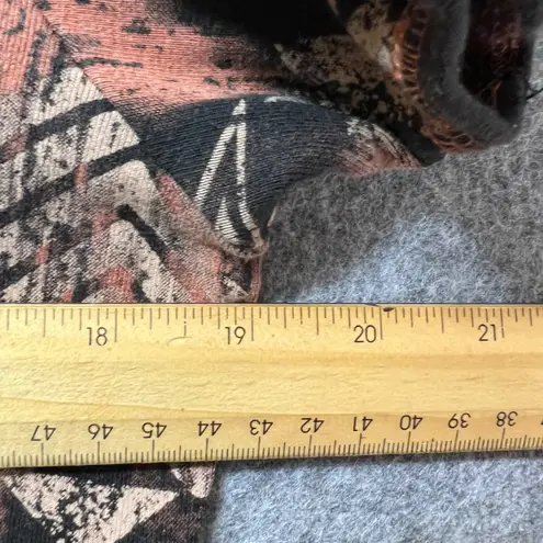 Cactus Bay Aztec Southwest Rhinestone Top Large Black Orange Turquoise Tribal