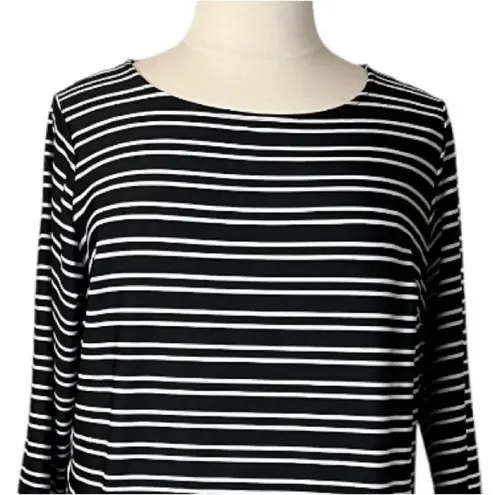 cj banks Shift Dress 3/4 Sleeves Pullover Stripes Stretch Women’s Size 1X Plus