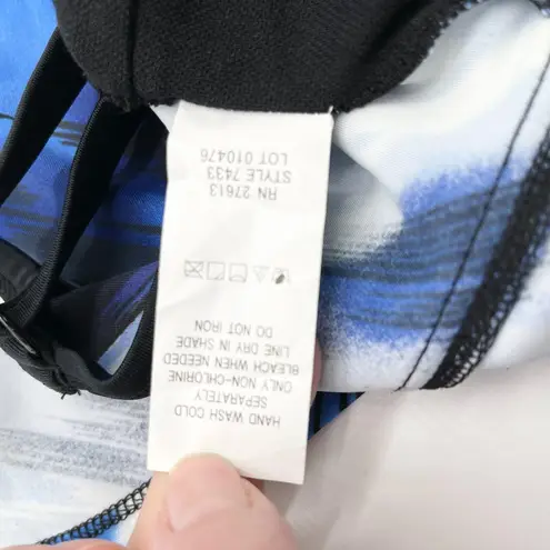 Coco Beach Womens Tankini Swim Top Size XLarge Blue Twist Front Built In Bra