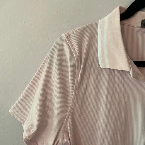 G/Fore Light Pink Golf Polo Shirt Short Sleeve Stretchy Women's size Large