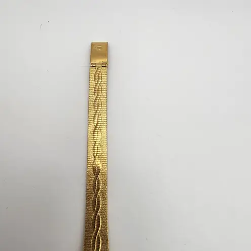 Vintage Elgin Gold Tone Ruby & White Sapphire Watch Red