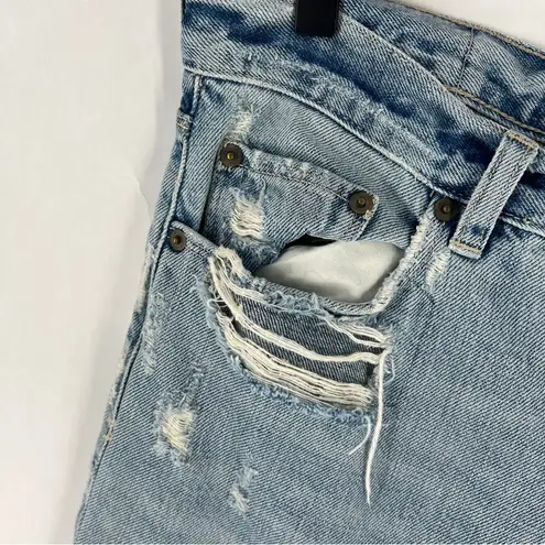 Ksubi Distressed Light Blue Denim Midnight & Dusted Boyfriend Jeans Size 26