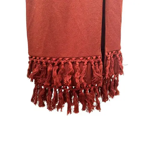 Saylor Fringe Knit Midi Dress Sz S