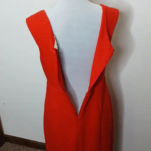 Maeve anthropologie vibrant red quilted shift dress size medium