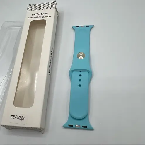 Women's Silicone Solid Color Apple Watch Strap in Light Blue NWT MSRP $20
