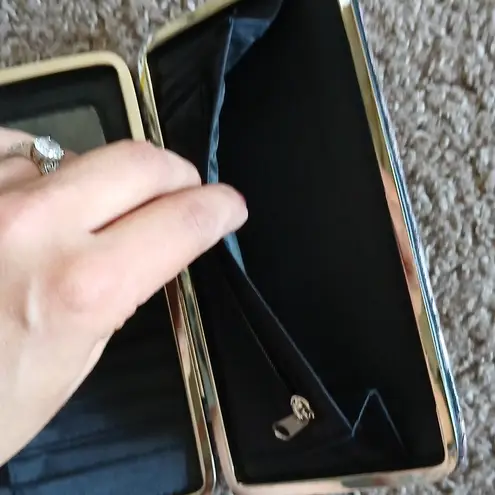 Purple multi animal print metallic wallet