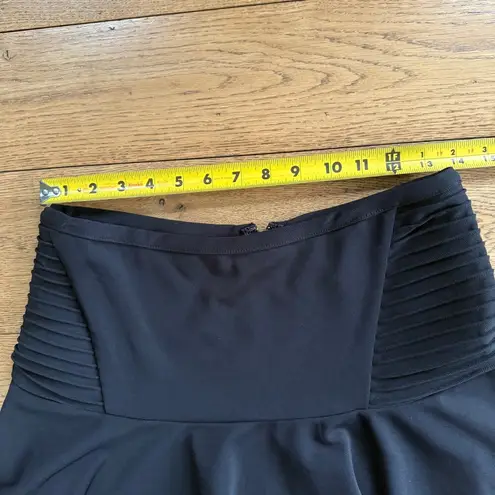 YA Los Angeles Moto Mini Skirt SZ L Black Exposed Zipper Skater Goth Punk NWT