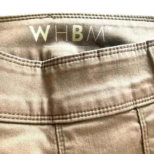 White House | Black Market WHBM High-Rise Snap-Detail Skinny Ankle Jeans Size 8 Stretch Fall Wardrobe