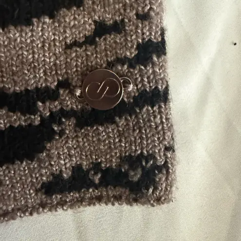 CALIA Carrie Underwood Knit Cardigan Oversized Chunky Size 2XL XXL Animal Print Black