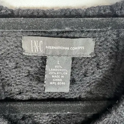 Inc International Concepts Lambswool Ombré Gray Black Sweater Size Large