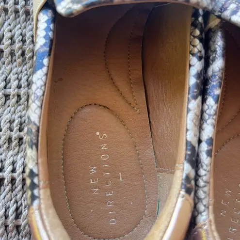 Imperfect snake print slip on shoes size 9.5M new directions maximalist chic Brown