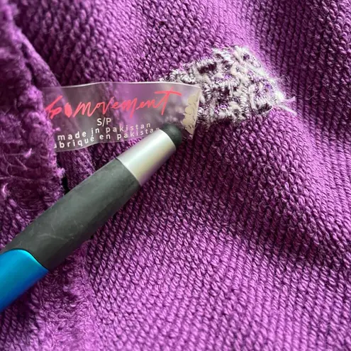 Free People Movement Remi Pullover Sweatshirt High Neck Purple Size Small NEW