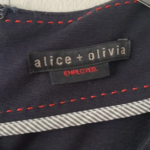 Alice + Olivia  Employed Victoria Navy Blue Peplum Dress