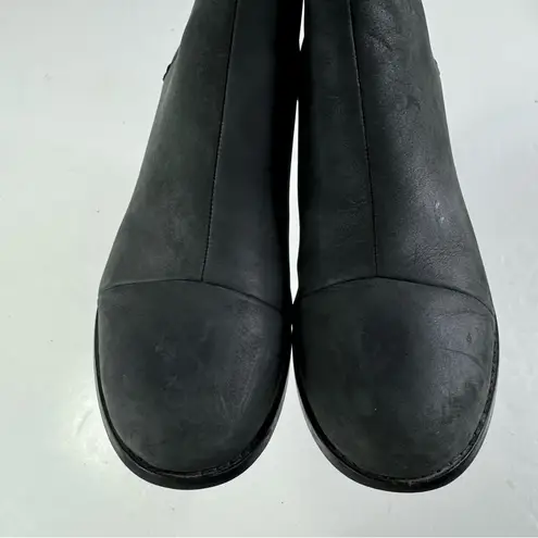 Toms Tom’s Black Nubuck Leather Ankle Booties Size 7