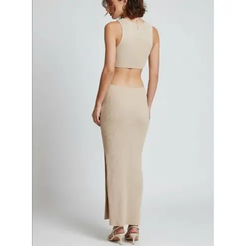 Bec & Bridge Riviera Cut-Out Knit Twist Midi Dress, Sand, 2 (US)