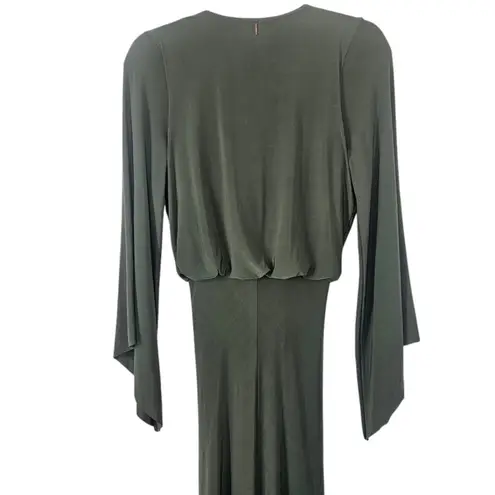 MISA Los Angeles Teget Maxi Dress in Olive Green Size Small New with Tag