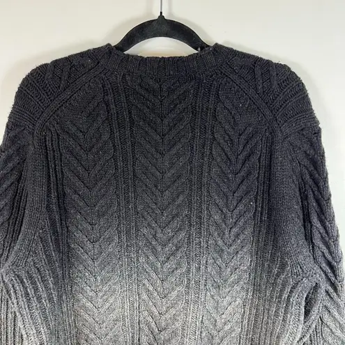 Inc International Concepts Lambswool Ombré Gray Black Sweater Size Large