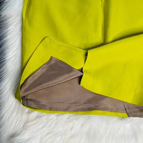 United Colors Of Benetton Benetton Vintage Lime Green Linen Pencil Skirt